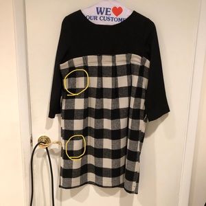 Steven Alan buffalo plaid mini dress - size medium